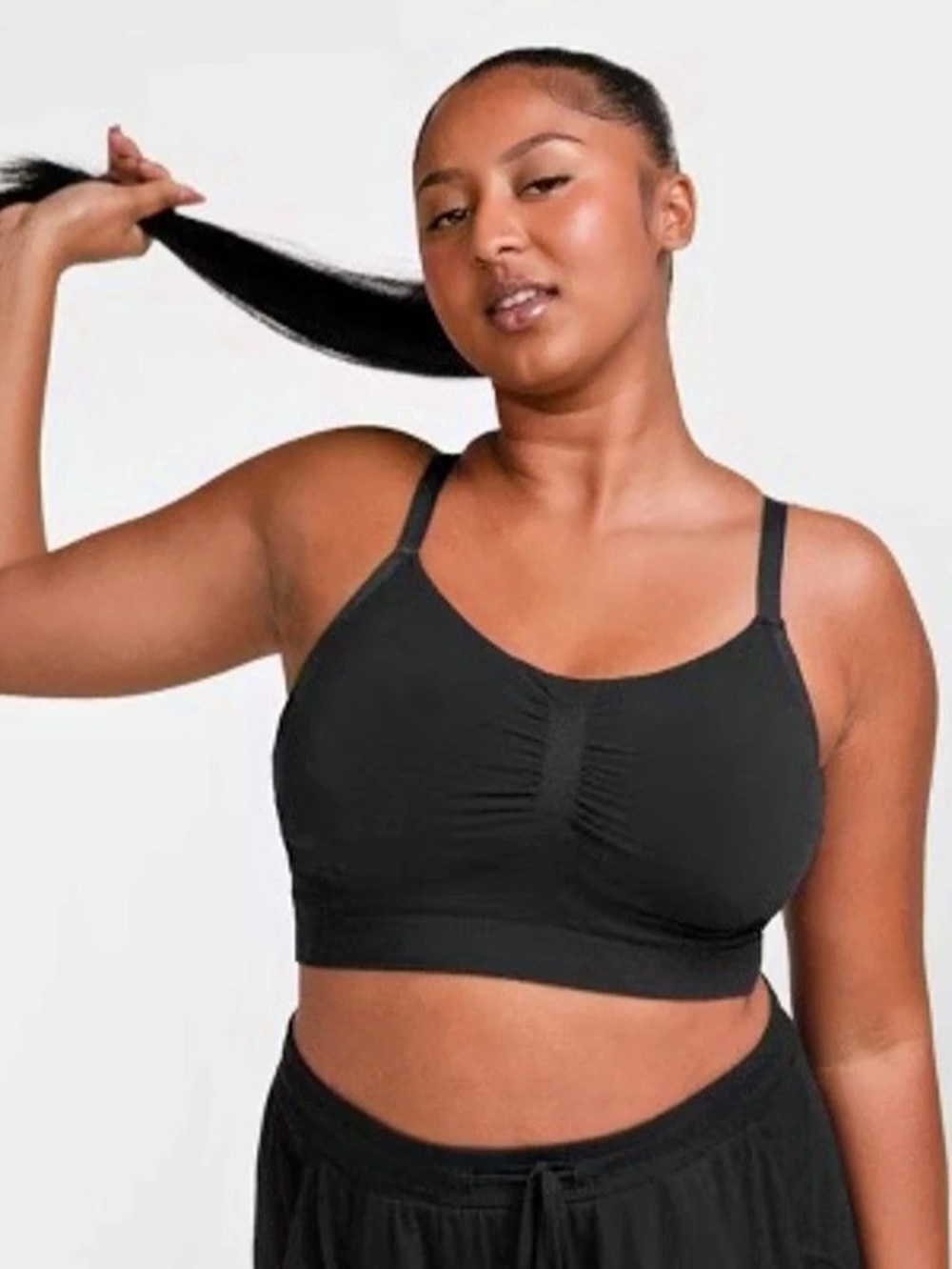 Avia Women's Everyday Soft Light Support Longline Twist Front Sports